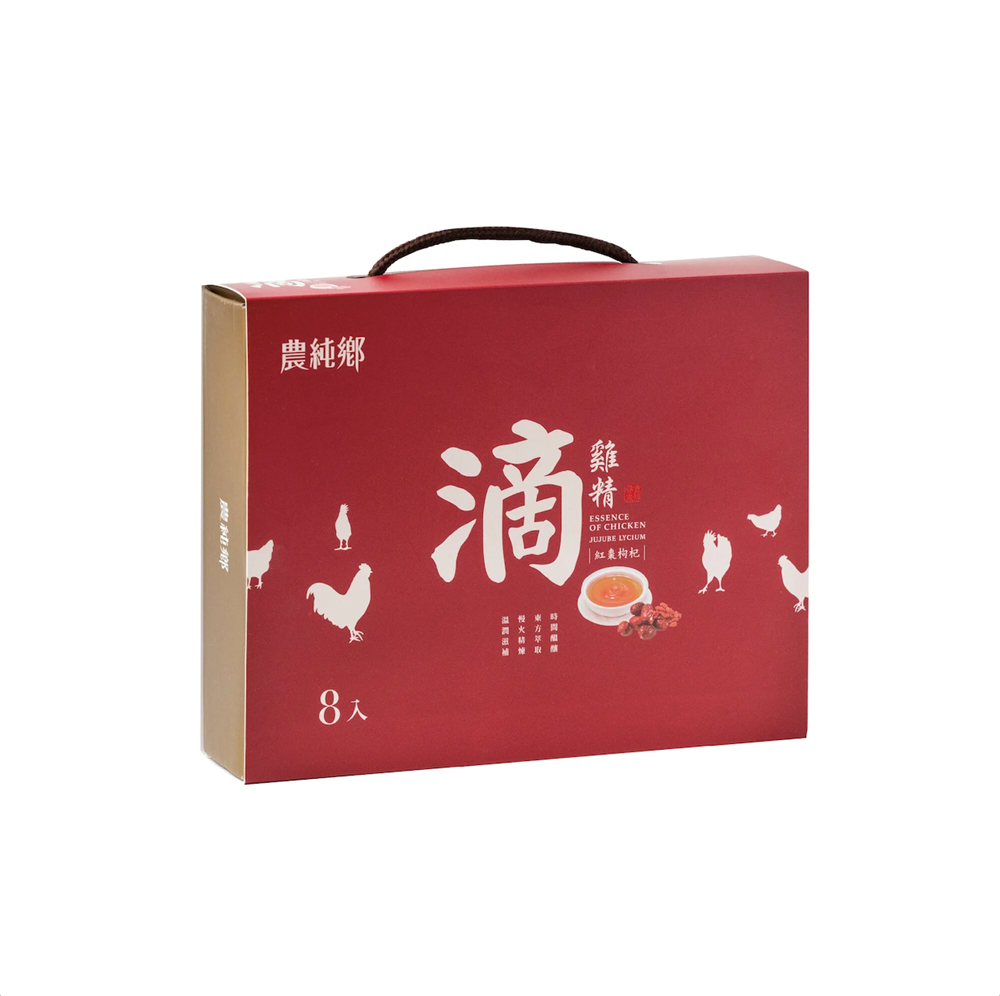 Nong Chun Xiang Jujube x Goji Berries Essence of Chicken 紅棗枸杞滴雞精禮盒 (常溫,8入/盒) (Mid June Preorder)