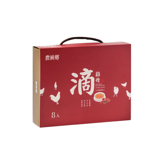 Nong Chun Xiang Jujube x Goji Berries Essence of Chicken 紅棗枸杞滴雞精禮盒 (常溫,8入/盒) (Mid June Preorder)