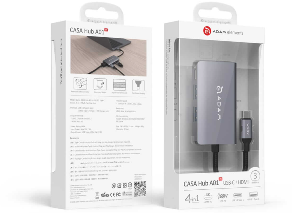 Adam Elements CASA HUB A01m USB-C 3.1 4 port Hub