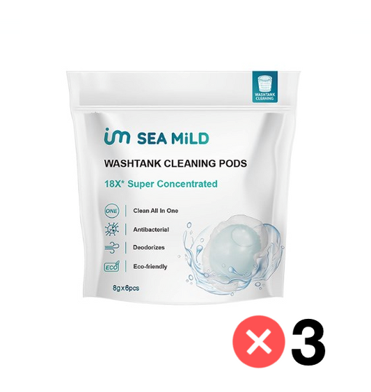 Sea Mild Washing Machine Cleaner Pods (6 pcs) x 3 Packs